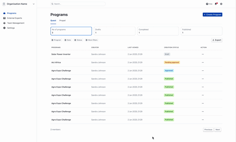 Manage innovation 
challenges